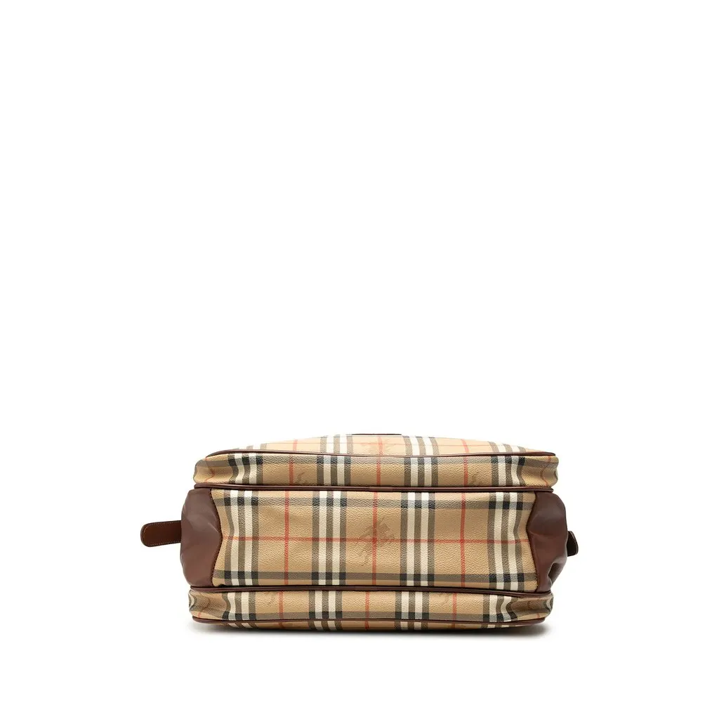 Burberry Haymarket Check Coated Canvas Satchel Beige Very good - Inside View