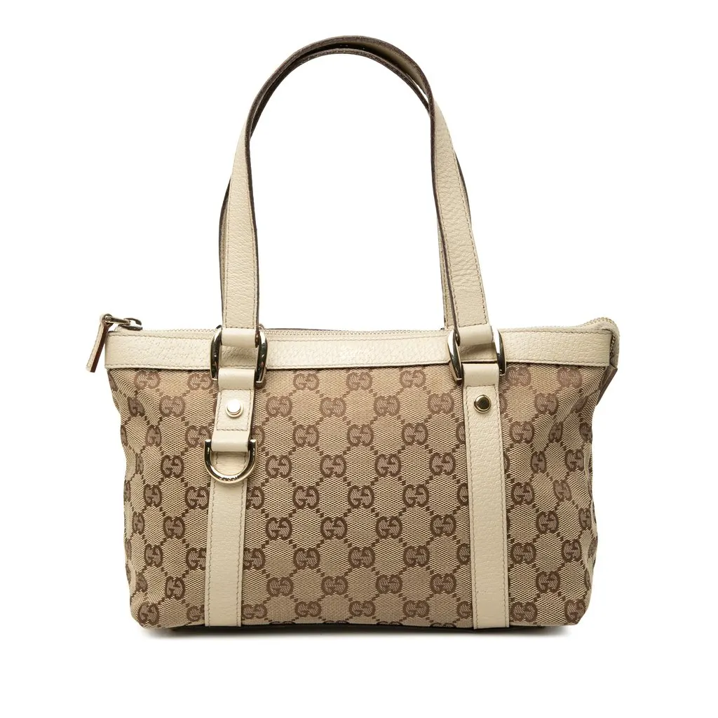 Gucci GG Canvas Abbey D Ring Tote Beige Very good - Front View