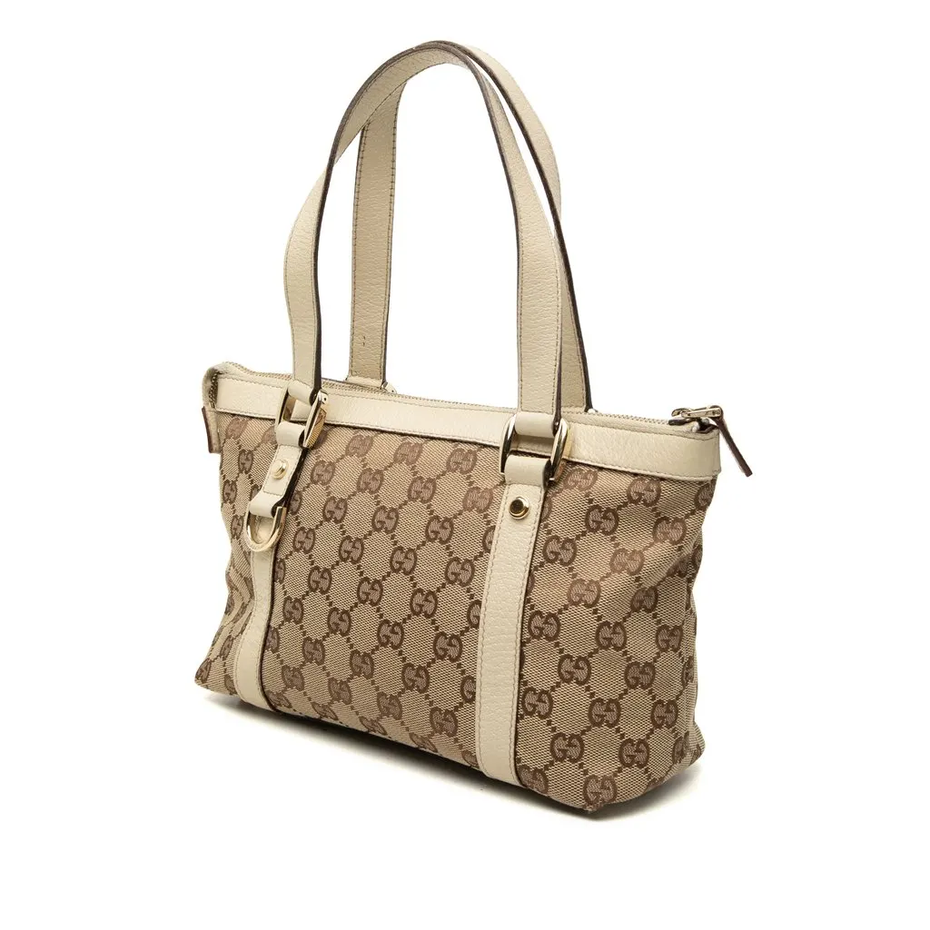 Gucci GG Canvas Abbey D Ring Tote Beige Very good - Back View
