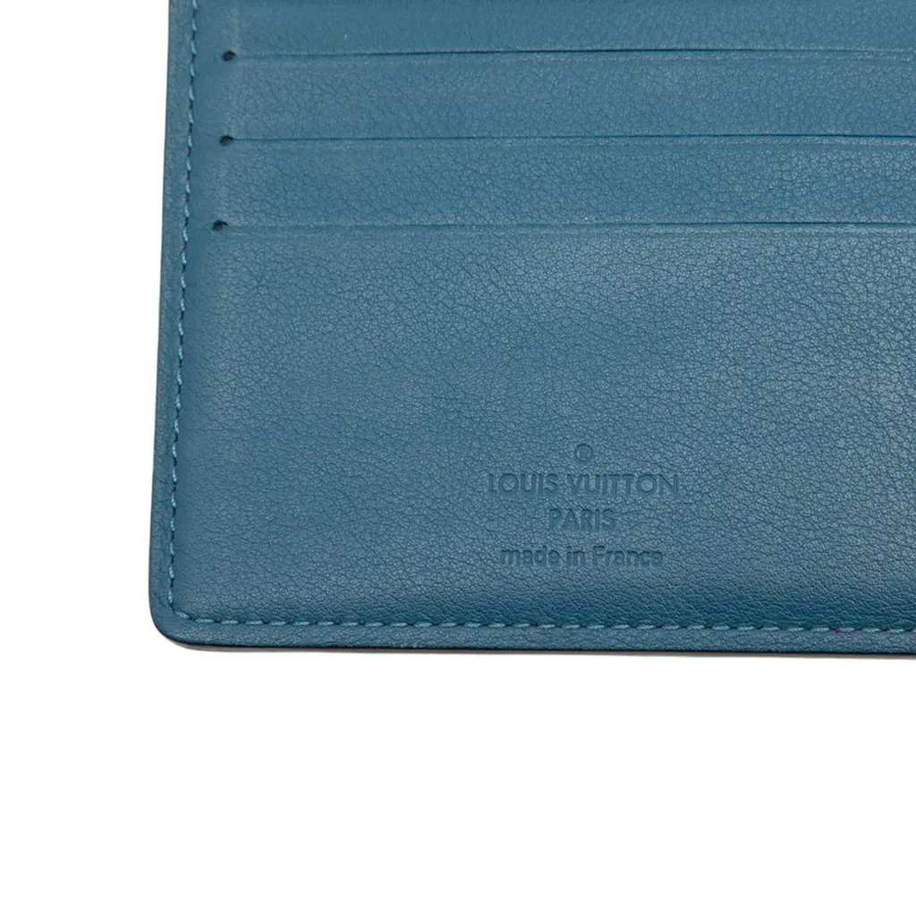 Louis Vuitton Taurillon Multiple Wallet Blue Leather Very good - Box View
