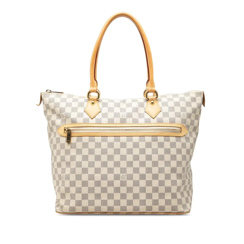 Louis Vuitton Damier Azur Saleya GM White Very good - Front View