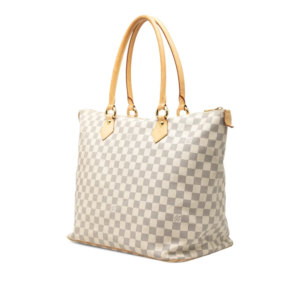 Louis Vuitton Damier Azur Saleya GM White Very good - Back View