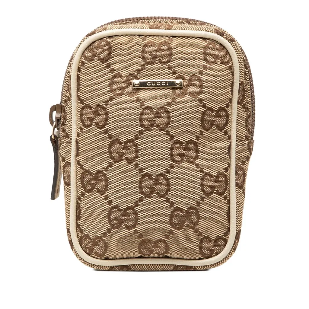 Gucci GG Canvas Cigarette Pouch Beige Canvas Very good - Front View