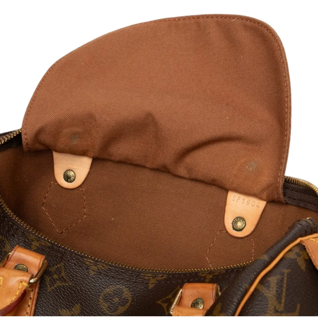 Louis Vuitton Monogram Speedy 30 Brown Canvas Good - Box View
