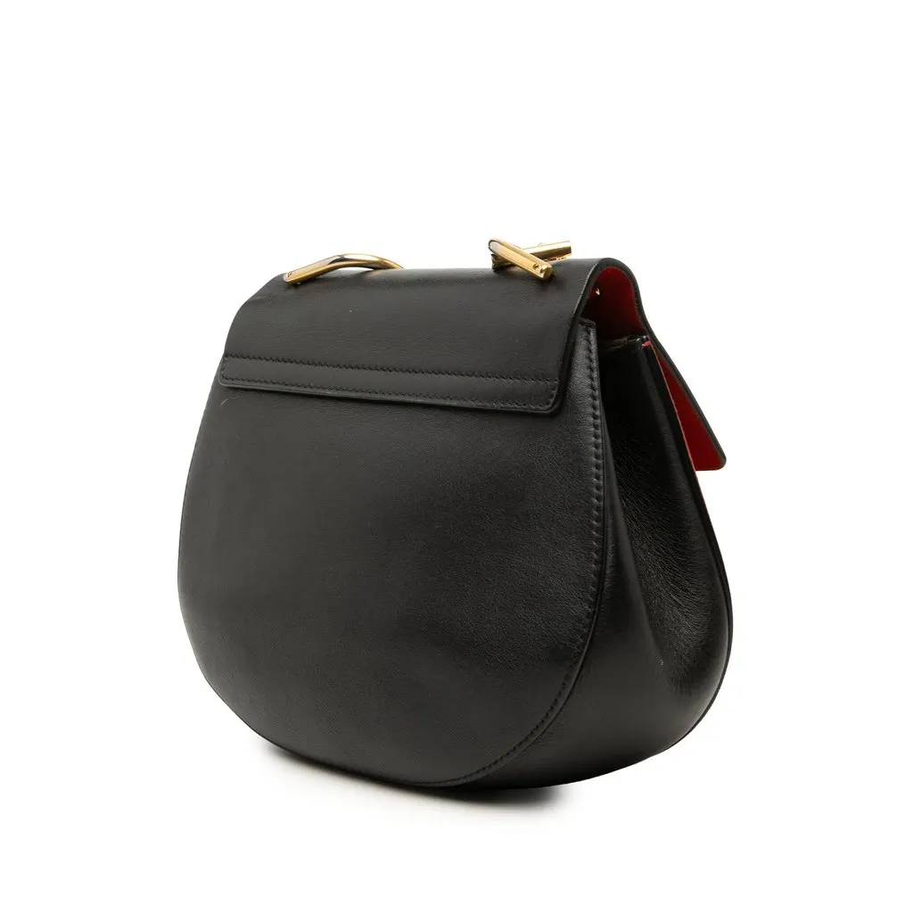 Chloé Small Bicolor Suede and Calfskin Drew Crossbody Red Leather Very good - Inside View