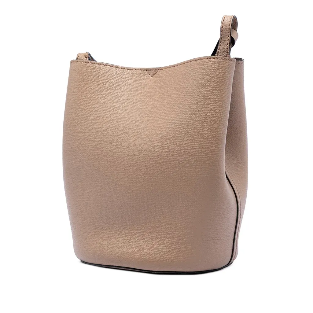 Burberry Leather Lorne Bucket Bag Brown Leather Very good - Back View