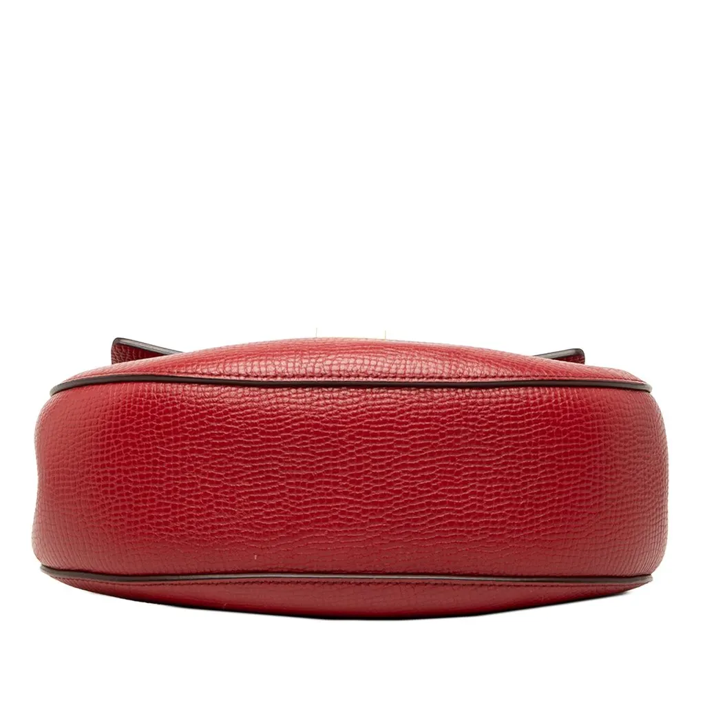 Chloé Small Bicolor Smooth and Grained Calfskin Drew Crossbody Red Leather Very good - Inside View