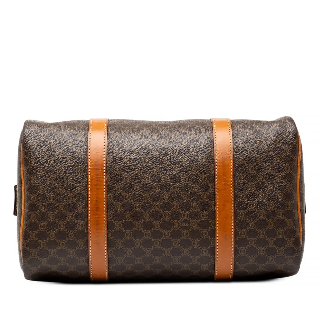 Celine Macadam Coated Canvas Boston Bag Brown Canvas Good - Inside View