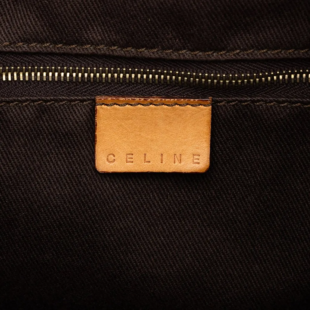 Celine Macadam Coated Canvas Boston Bag Brown Canvas Good - Box View