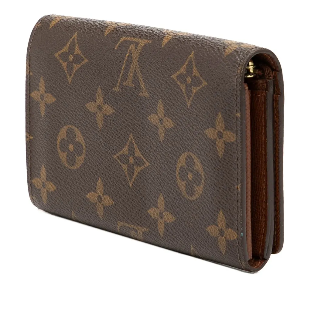 Louis Vuitton Monogram Porte Monnaie Billets Tresor Wallet Brown Very good - Back View