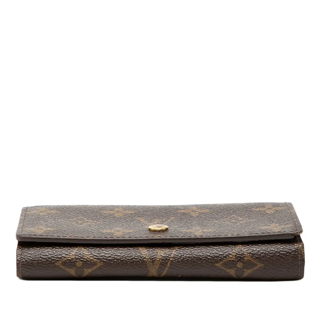 Louis Vuitton Monogram Porte Monnaie Billets Tresor Wallet Brown Very good - Inside View