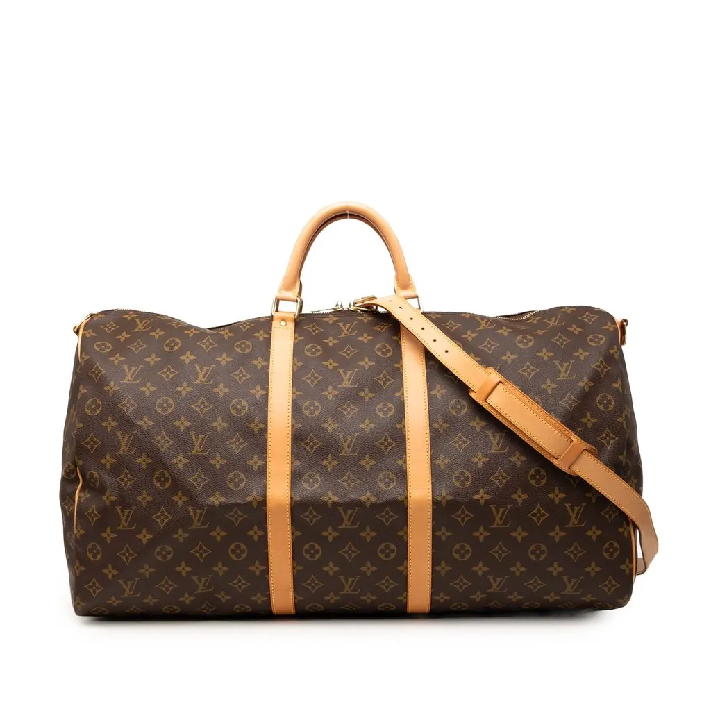 Louis Vuitton Monogram Keepall Bandouliere 60 Brown Very good - Front View