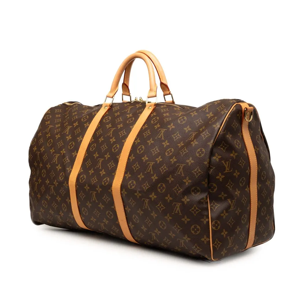 Louis Vuitton Monogram Keepall Bandouliere 60 Brown Very good - Back View