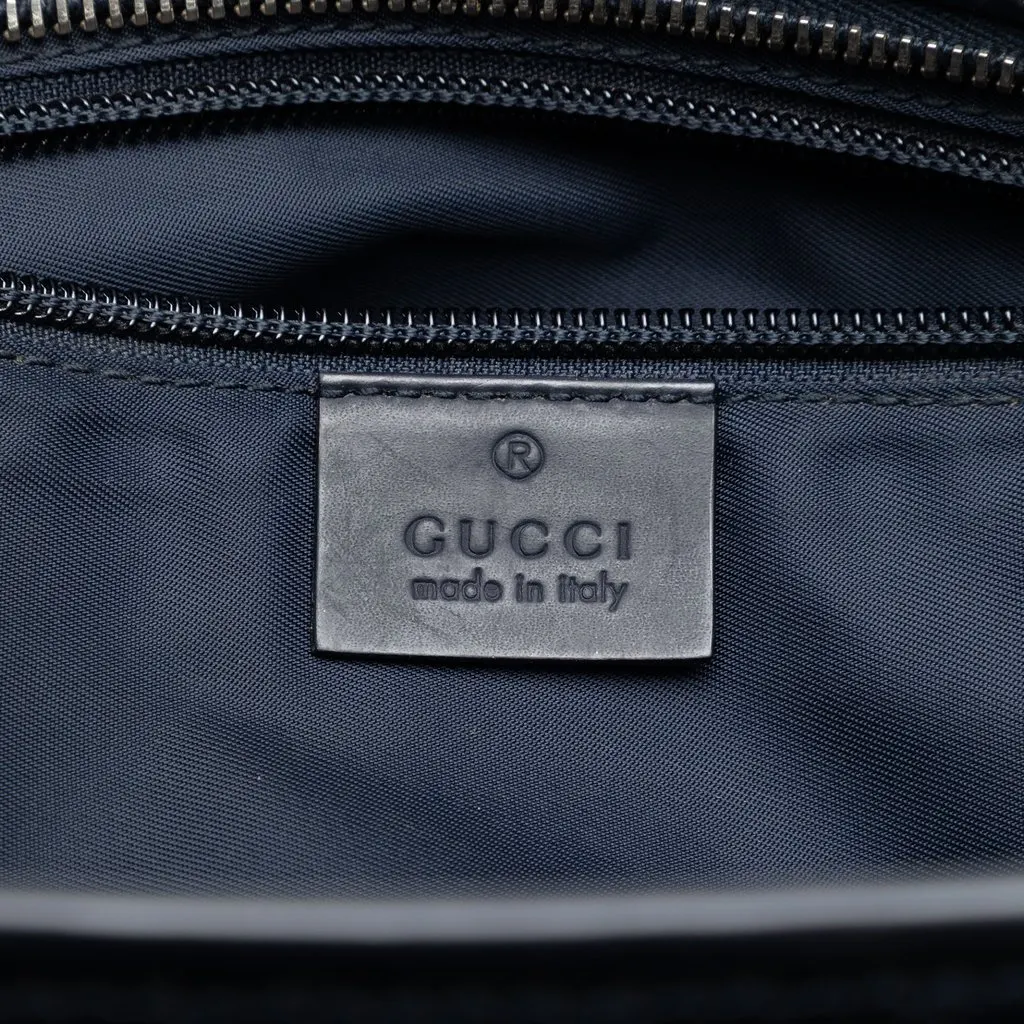 Gucci Guccissima Web Crossbody Black Leather Very good - Box View