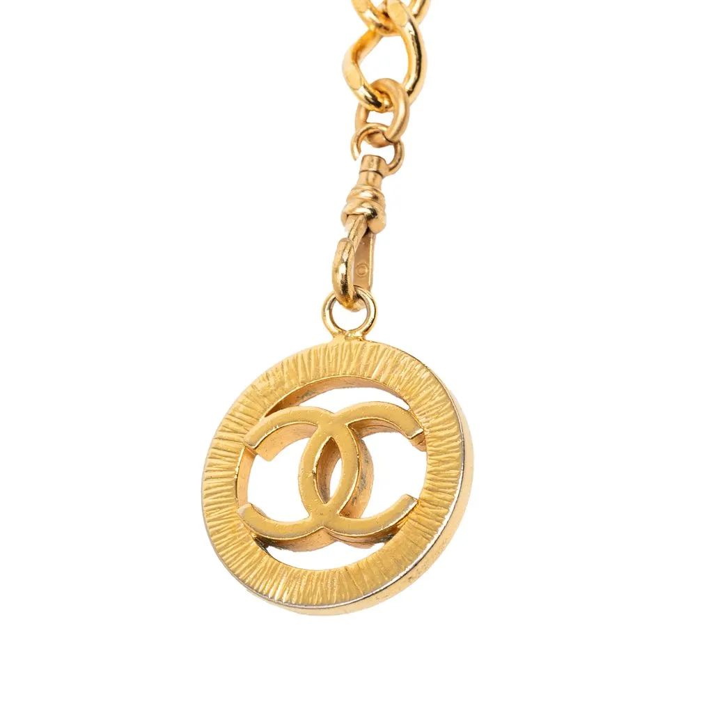 Chanel CC Gold Plated Medallion Triple Chain Belt Gold Metal Very good - Back View