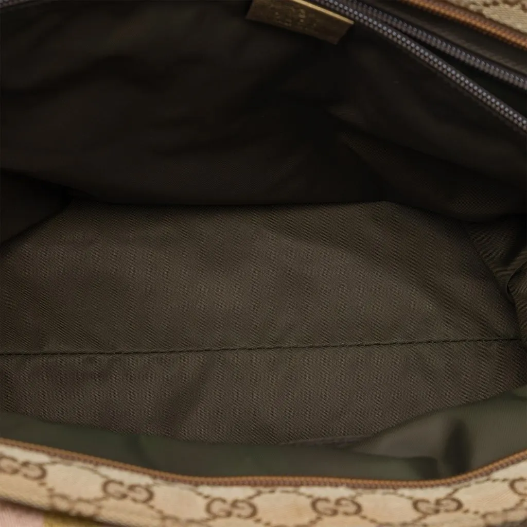 Gucci GG Canvas Web Tote Beige Very good - Model View