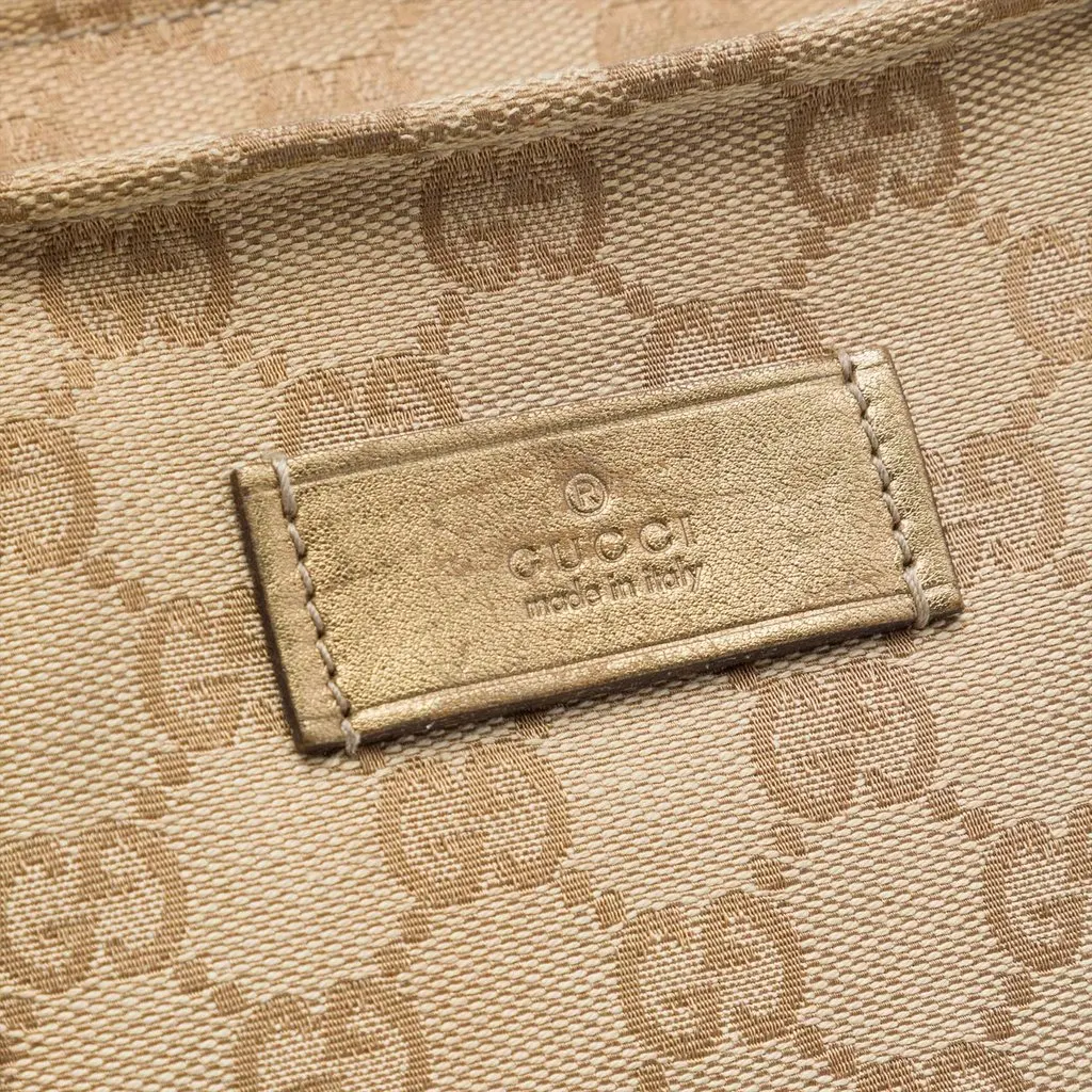 Gucci GG Canvas Web Tote Beige Very good - Box View