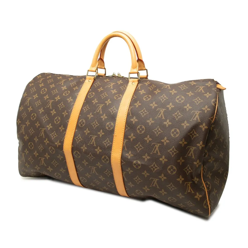 Louis Vuitton Monogram Keepall 55 Brown Canvas Very good - Back View