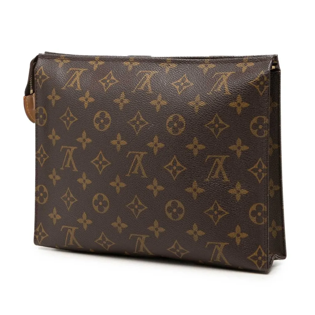 Louis Vuitton Monogram Toiletry Pouch 26 Brown Very good - Back View