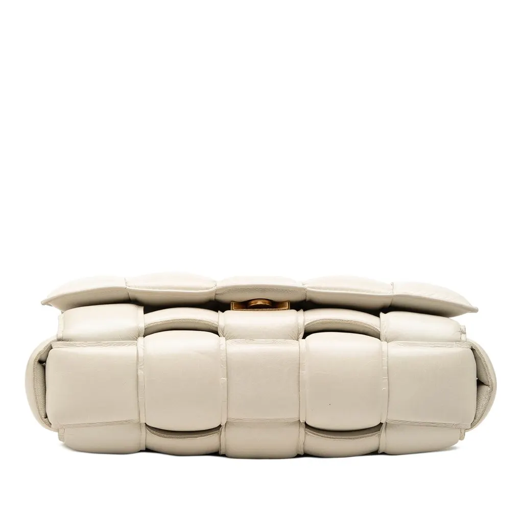 Bottega Veneta Nappa Intrecciato Padded Cassette Crossbody White Leather Good - Inside View