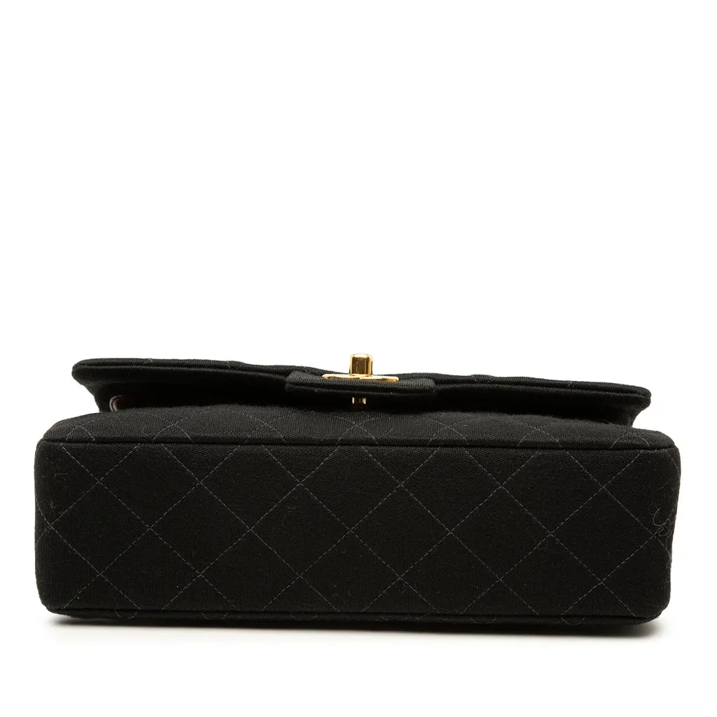 Chanel Small Classic Jersey Double Flap Black Very good - Inside View