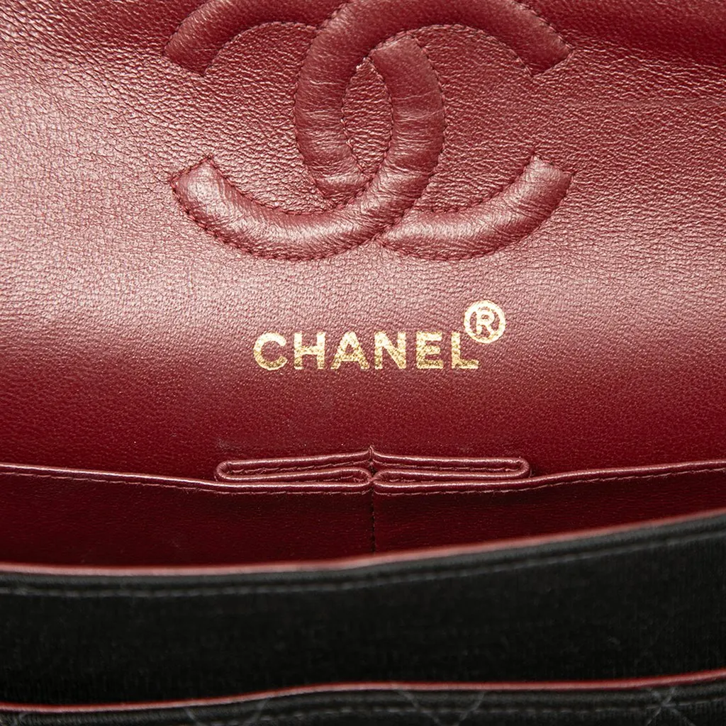Chanel Small Classic Jersey Double Flap Black Very good - Box View