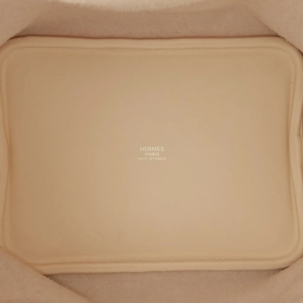 Hermès Swift Lucky Daisy Picotin Lock 18 White Leather Very good - Model View