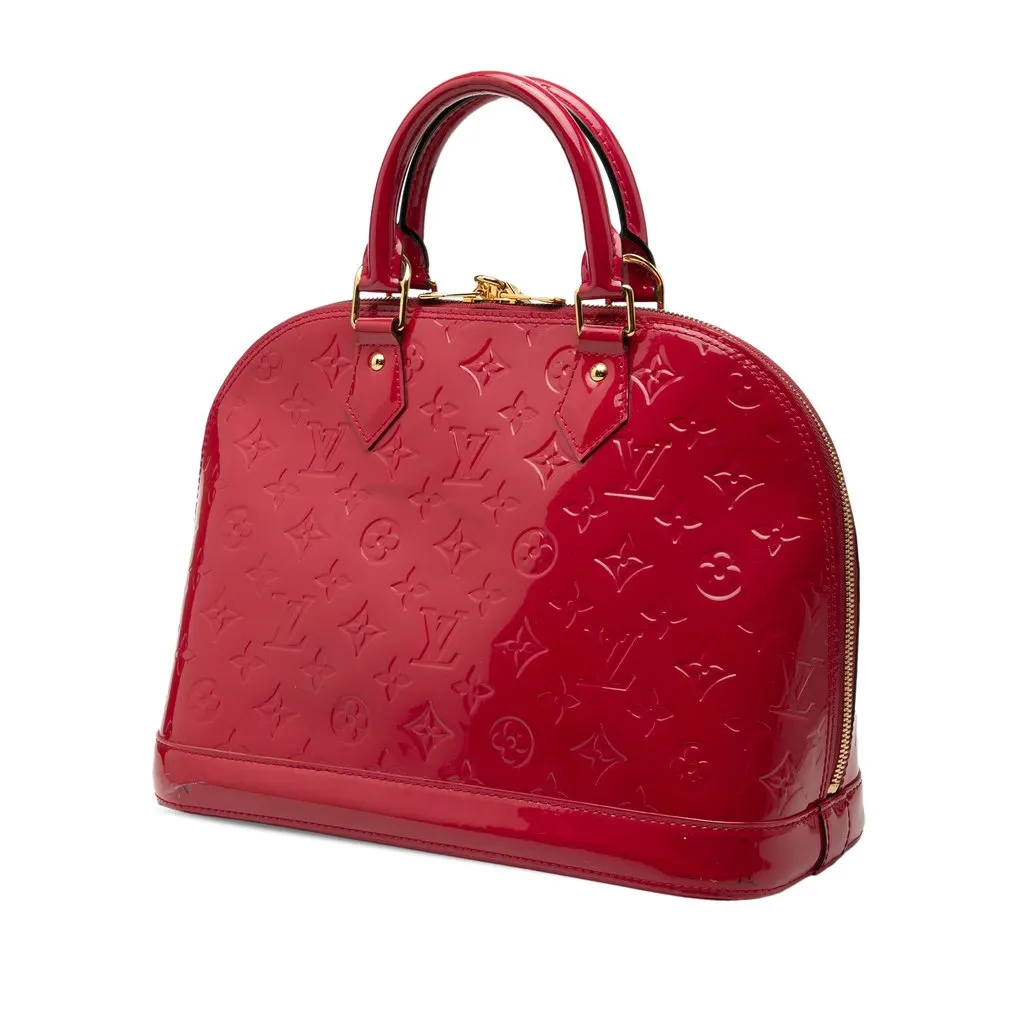 Louis Vuitton Monogram Vernis Alma PM Red Leather Good - Back View