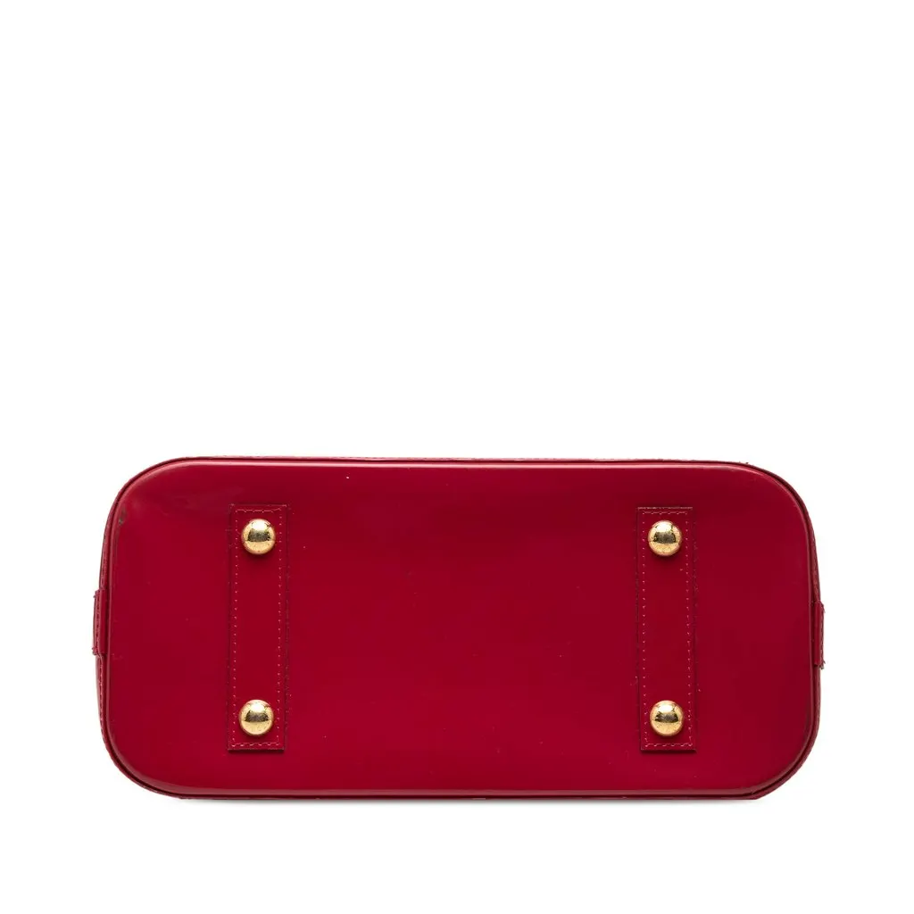 Louis Vuitton Monogram Vernis Alma PM Red Leather Good - Inside View