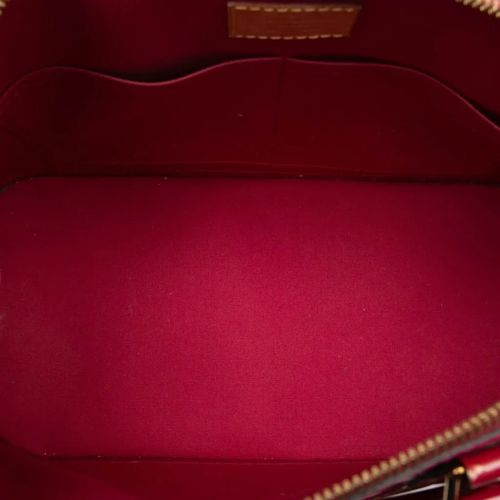 Louis Vuitton Monogram Vernis Alma PM Red Leather Good - Model View