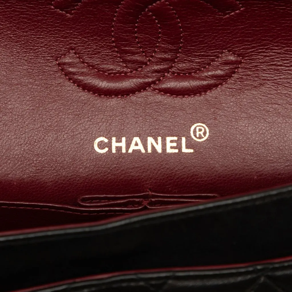 Chanel Small Classic Lambskin Double Flap Black Leather Good - Box View