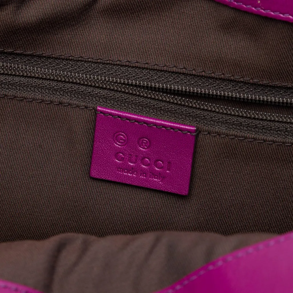 Gucci Guccissima Charmy Shoulder Bag Purple Leather Very good - Box View