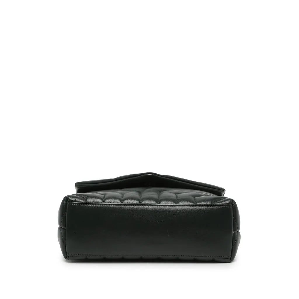 Saint Laurent Small Matelasse Calfskin Monogram LouLou Shoulder Bag Black Leather Very good - Inside View