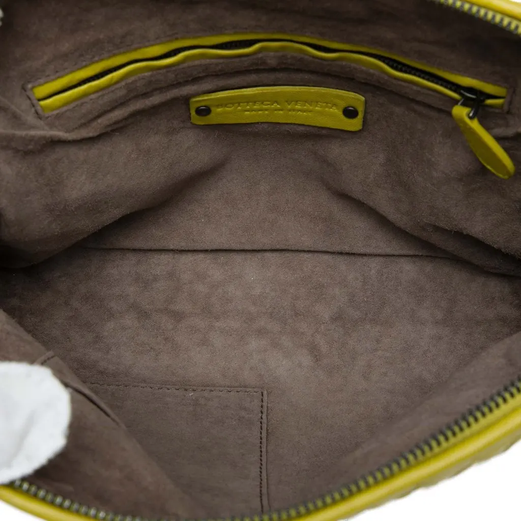 Bottega Veneta Nappa Intrecciato Nodini Crossbody Yellow Leather Very good - Model View
