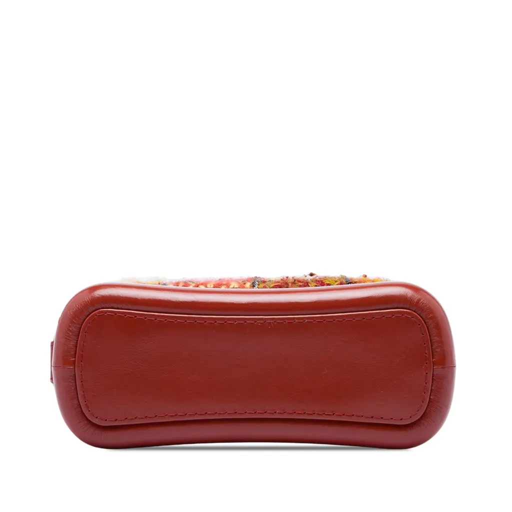 Chanel Small Tweed and Lambskin Gabrielle Crossbody Red Tweed Very good - Inside View