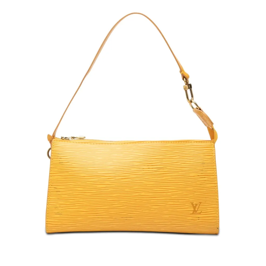 Louis Vuitton Epi Pochette Accessoires Yellow Leather Very good - Front View