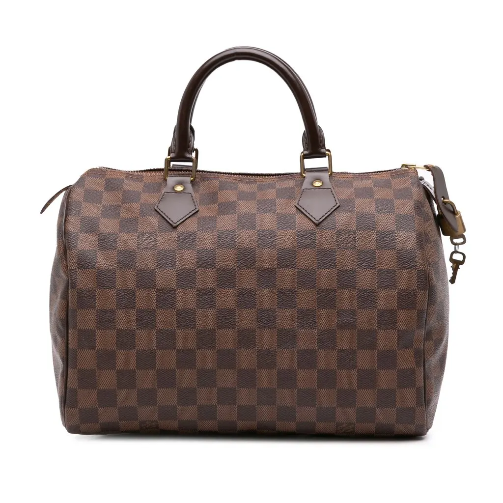 Louis Vuitton Damier Ebene Speedy 30 Brown Canvas Very good - Front View