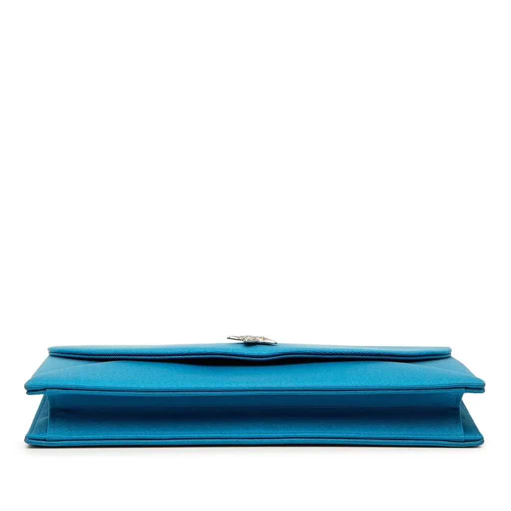 Saint Laurent Jersey Star Envelope Clutch Blue Very good - Inside View