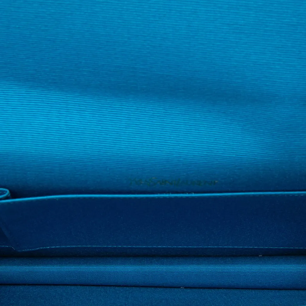 Saint Laurent Jersey Star Envelope Clutch Blue Very good - Model View
