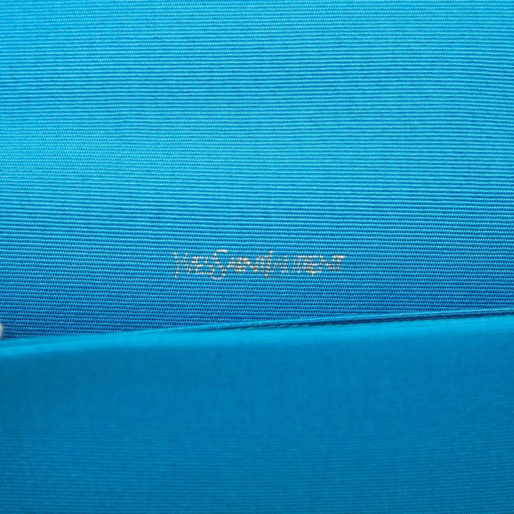 Saint Laurent Jersey Star Envelope Clutch Blue Very good - Box View