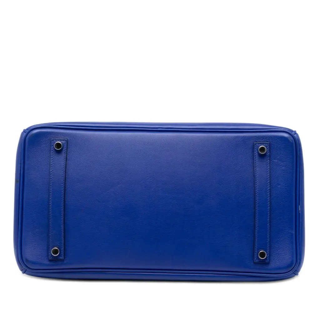 Hermès Swift Birkin Retourne 35 Blue Leather Very good - Inside View