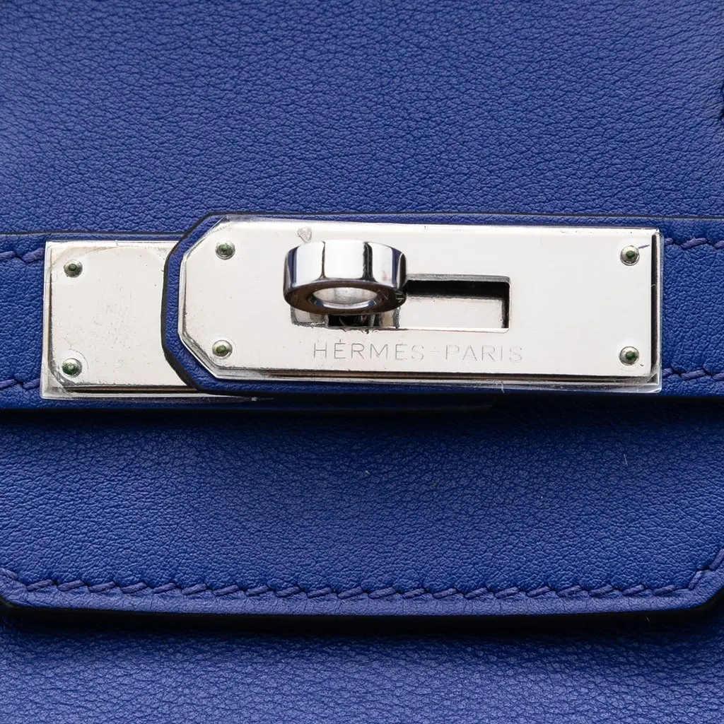 Hermès Swift Birkin Retourne 35 Blue Leather Very good - Box View