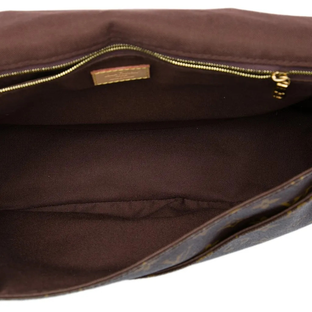 Louis Vuitton Monogram Menilmontant MM Brown Canvas Good - Model View