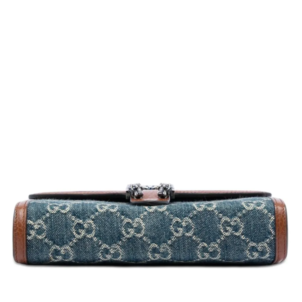Gucci GG Denim Dionysus Wallet on Chain Blue Very good - Inside View