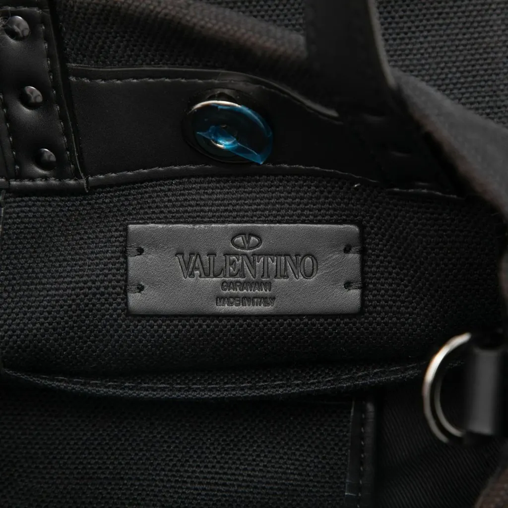 Valentino Mini Canvas Rockstud VLTN Tote Black Very good - Box View