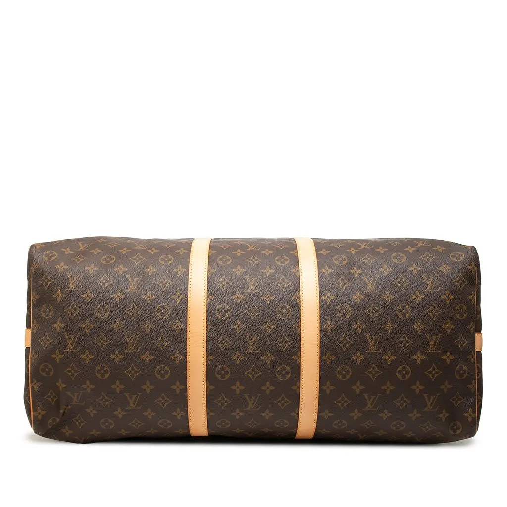Louis Vuitton Monogram Keepall Bandouliere 60 Brown Canvas Good - Inside View