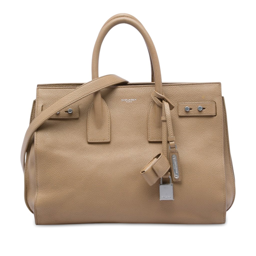 Saint Laurent Small Grained Calfskin Supple Sac De Jour Satc