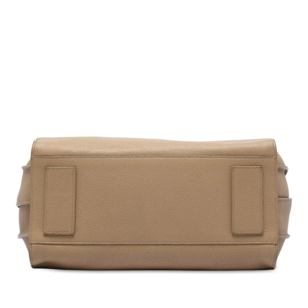 Saint Laurent Small Grained Calfskin Supple Sac De Jour Satchel Brown Leather Good - Inside View