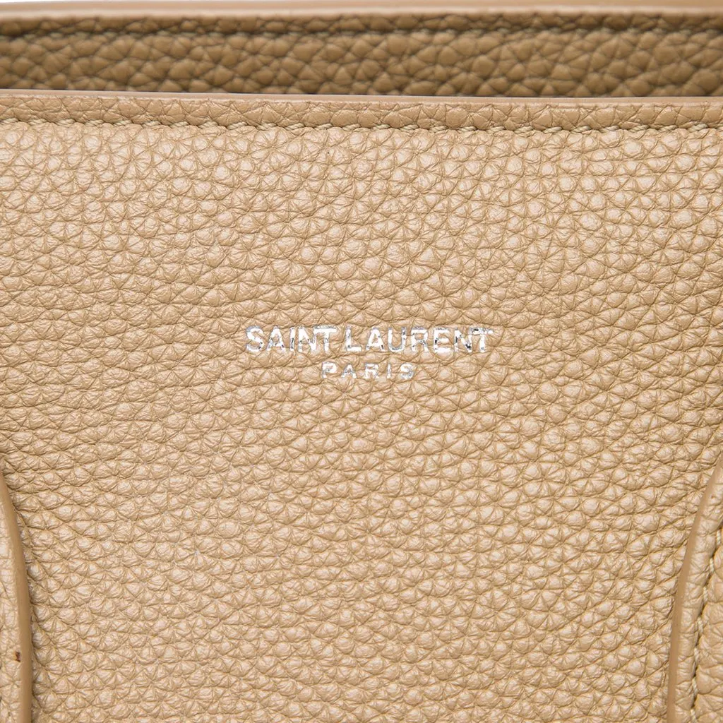 Saint Laurent Small Grained Calfskin Supple Sac De Jour Satchel Brown Leather Good - Box View