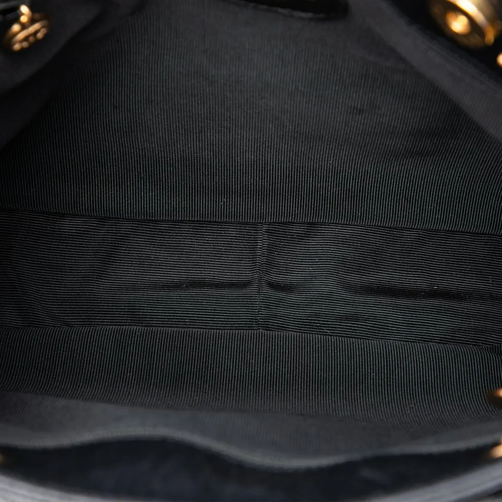 Chanel CC Caviar Front Pocket Shoulder Bag Black Leather Very good - Model View
